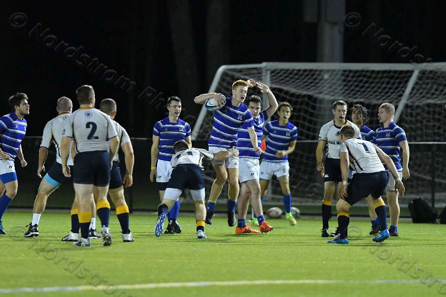 Wheaton Men\'s Rugby vs Mass Maritime.  Photo by Keith Nordstrom